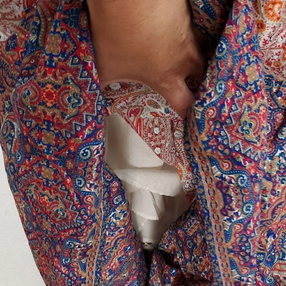 NWT HAUTE HIPPIE Paisley Embroidered Tiered Ruffle Maxi Dress - Picture 9 of 16